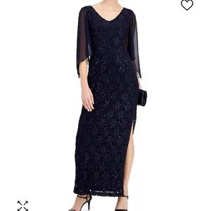 Sheer Sleeve Sequin Dress